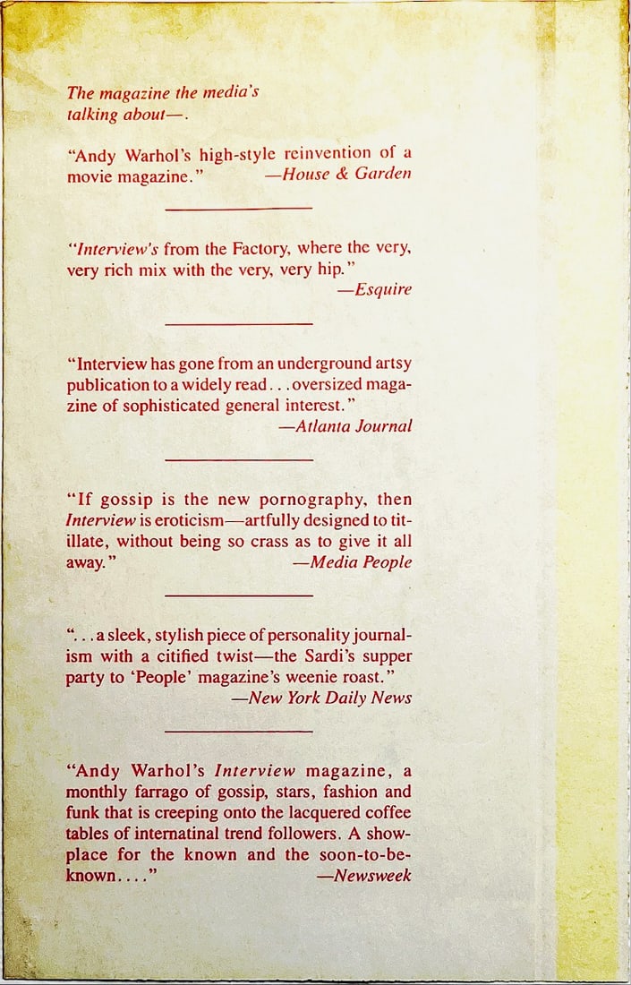 Andy Warhol - Interview Envelope - Hand signed - 2