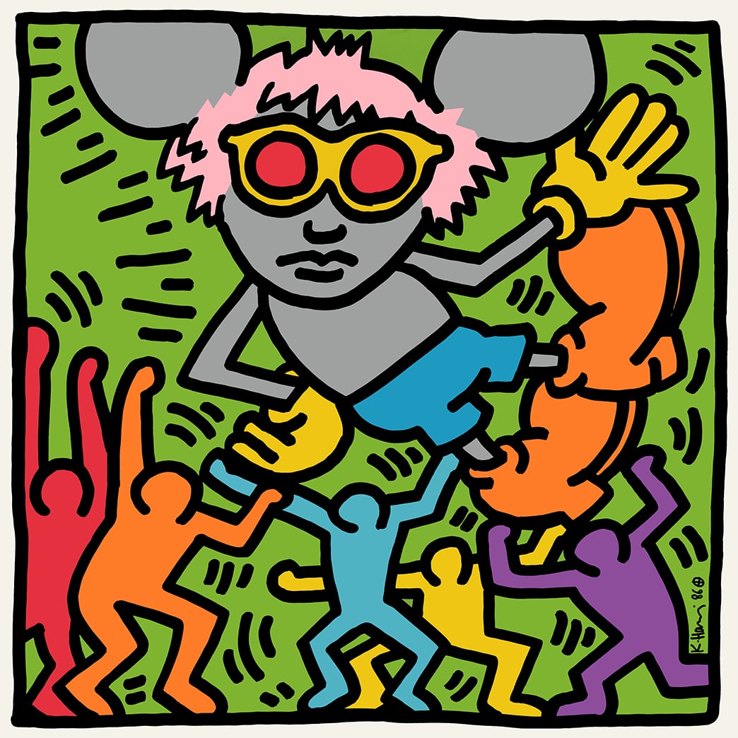 Keith Haring - Screenprint - Signed: Keith Haring 1958-1990Signed in the plate, 1986.Embossing stamp.The Keith Haring Fondation INC.Inspired by the street culture of New York City in the 1980s, Keith Haring was acclaimed for his pop art