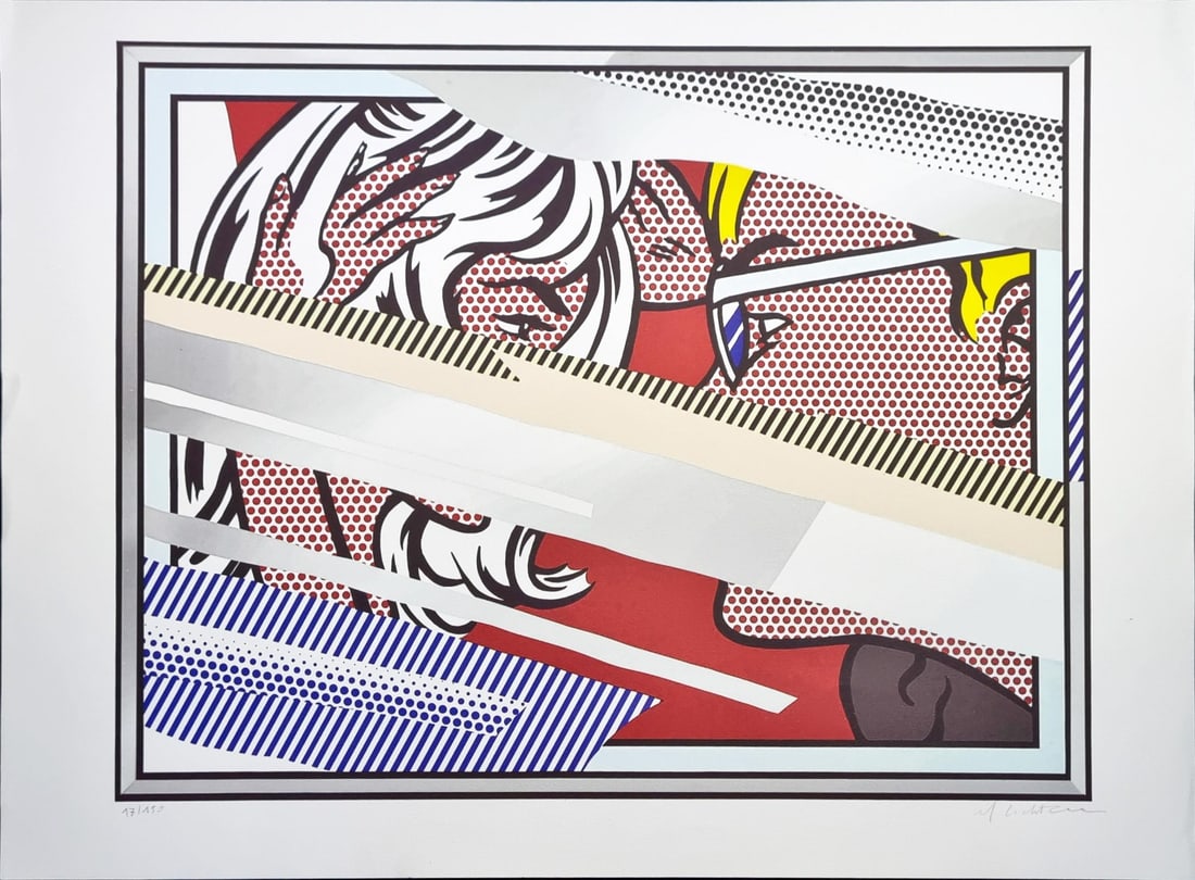 Lichtenstein, Roy, after - Lithograph - Hand signed: Title: TUntitled.Hand signed and numbered in pencil. Text on verso.Attributed to, despite similarities to the artist's style, we have not been able to reach a conclusive attribution for this artwork.