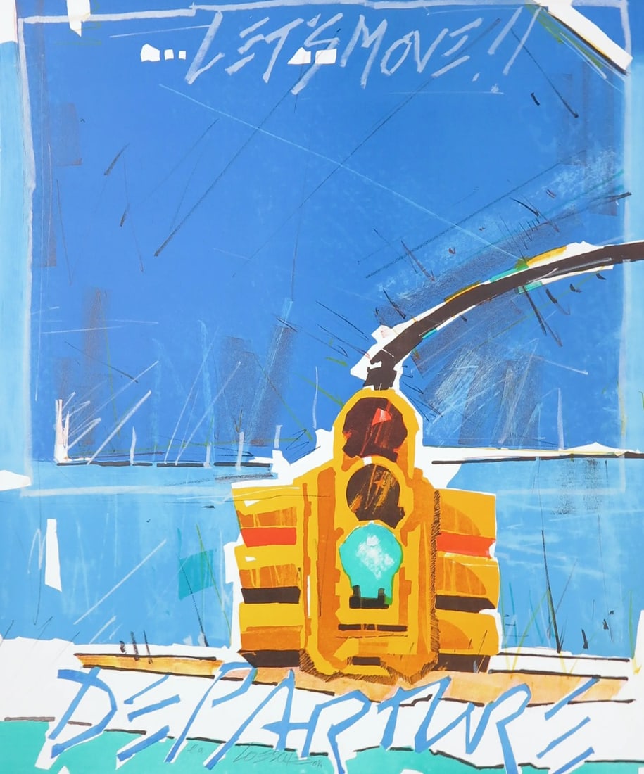 Wolfgang Loesche - Lithograph - Hand signed: Wolfgang Loescheborn in 19471970-1974 painting studies in Bielefeld, Germanysince 1974 freelance artist, teaching art and designlives and works in Cologne and New York.Training as a color