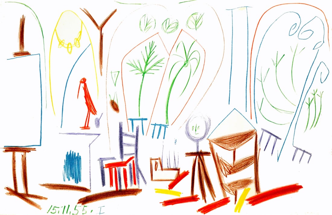 Picasso, Pablo, after - Carnet de la Californie: Pablo Picasso, after lithograph Carnet Californie #PABLOPICASSO (1881-1973) CARNET de la CALIFORNIE Lithograph 15.11.55 Pablo Picasso lithograph | Carnet de la Californie Medium: lithograph (after