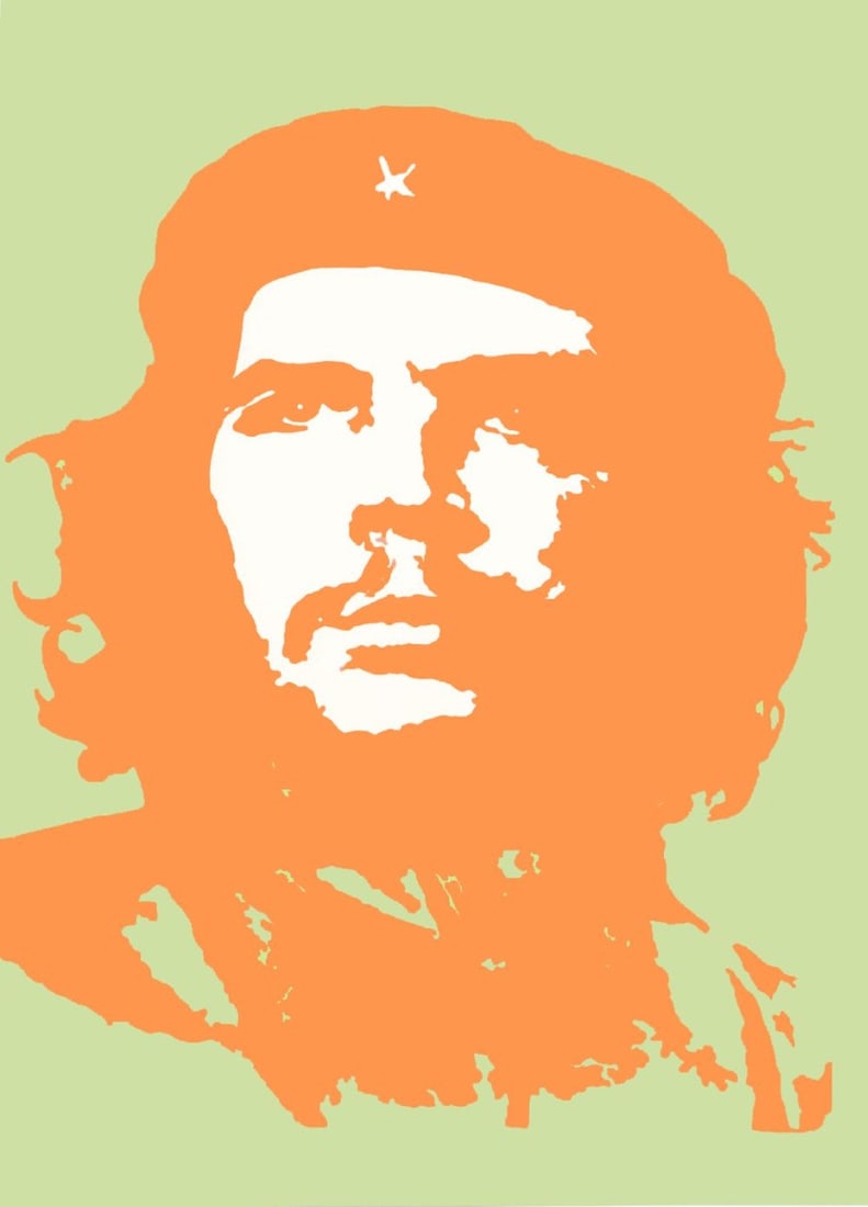 Andy Warhol - silkscreen - Che Guevara: Color screenprint is printed on museum board with the highest quality archival inks. Title: Che Guevara. Stamped at the back.Originally, Warhol had not made this portrait of Che Guevara. It was in