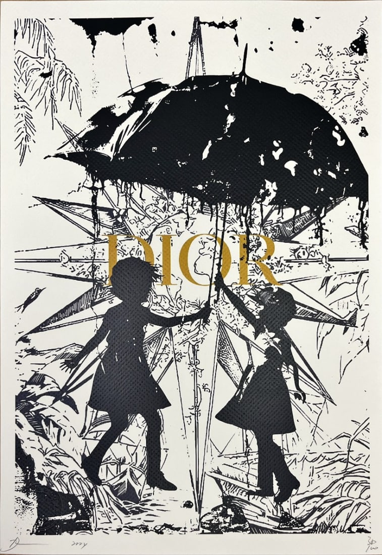 Death NYC - Banksy - Dior - Hand signed: Hand signature by the Artist. Original certificate and golden seal included. DEATH NYC's artwork featured in galleries and streets around the world. Recently also featured in the Google Glass