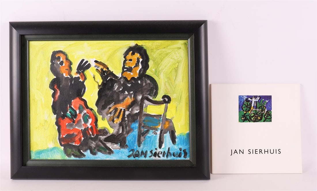 Jan Sierhuis - Oil Painting - Hand-signed: Great oil-painting on canvas by Dutch artist Jan Sierhuis. Hand-signed, numbered and dated. Completely framed. Comes with booklet on Jan SierhuisProvenance: ABN AMRO Bank Art Collection.Jan Sierhuis