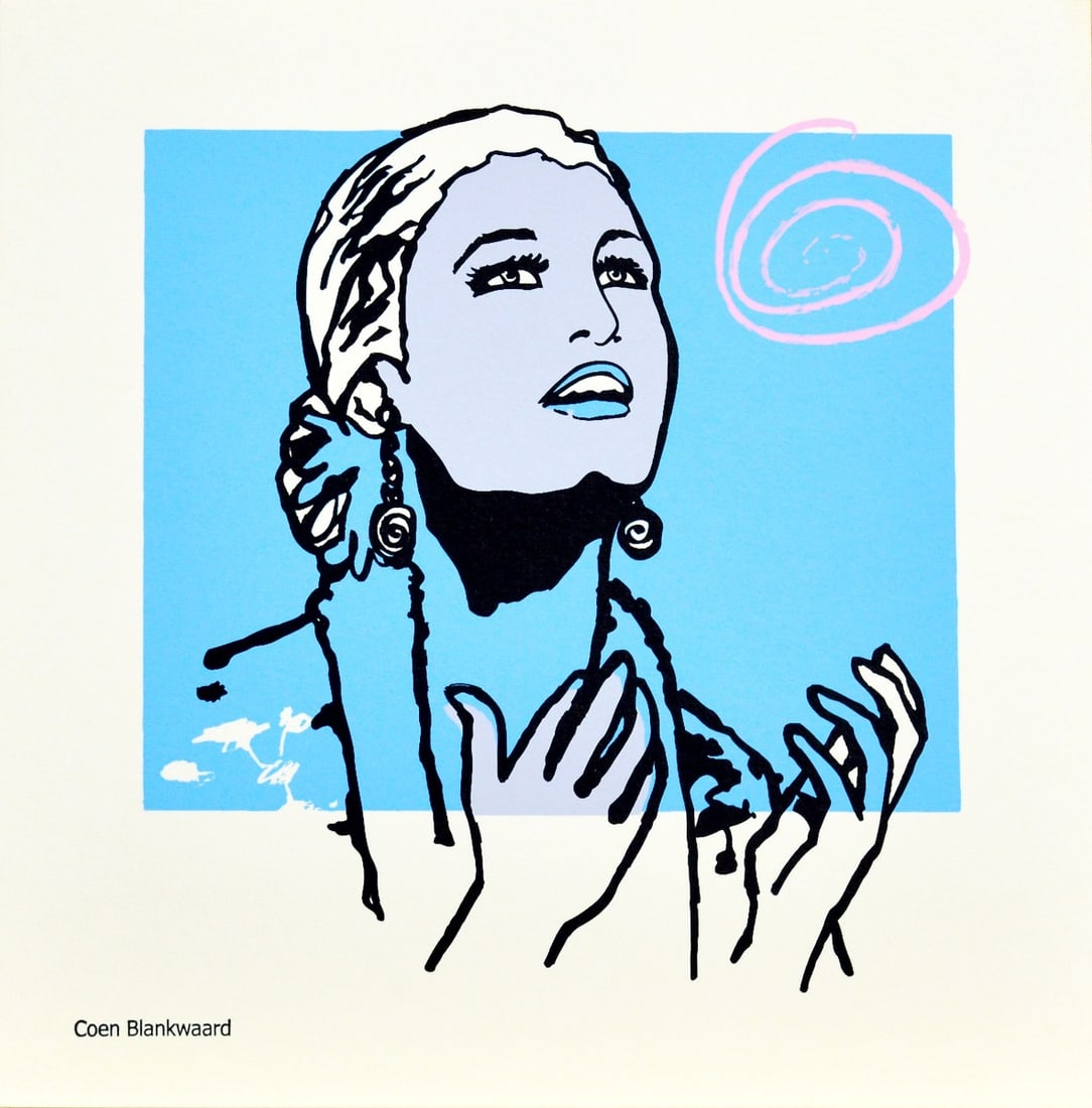Coen Blankwaard - Silkscreen - Evita: Silkscreen with Atelier stamp.