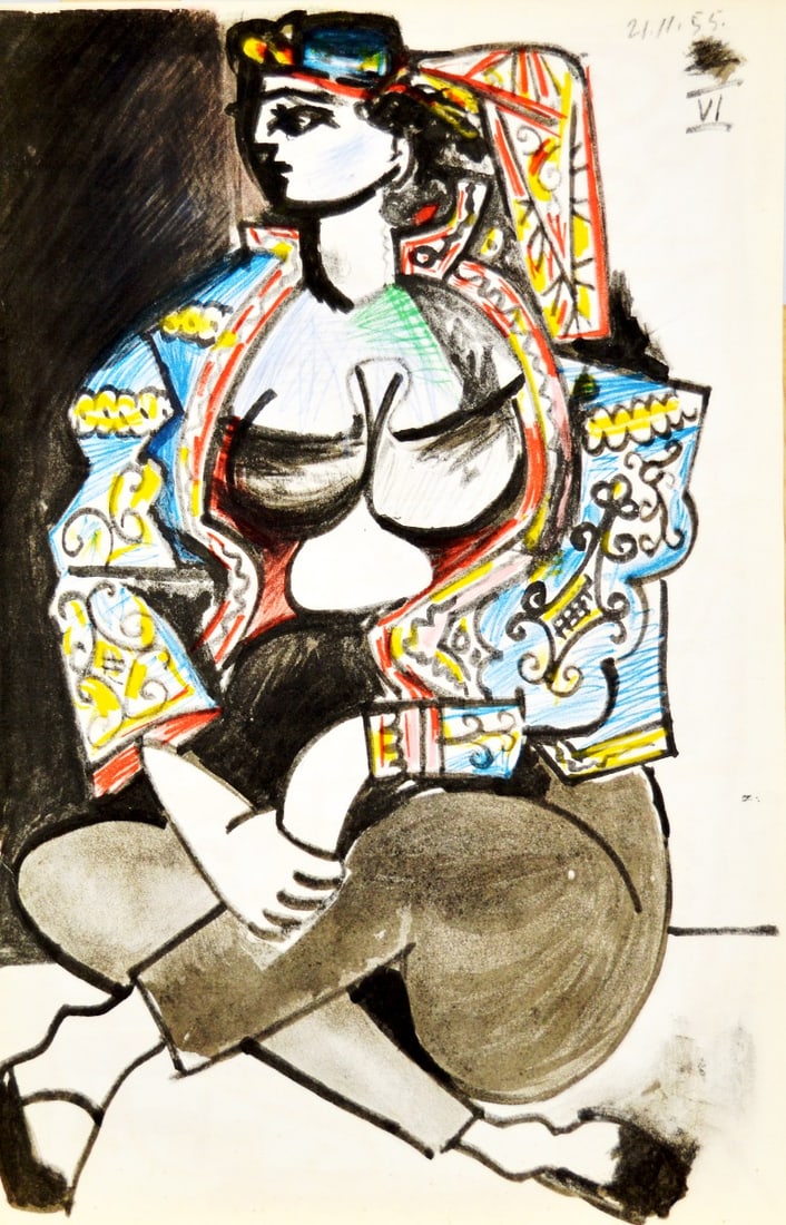 Picasso, Pablo, after - Carnet de la Californie: Picasso, Pablo, after lithograph | Carnet Californie #PABLOPICASSO (1881-1973) CARNET de la CALIFORNIE Lithograph 15.11.55 Pablo Picasso lithograph | Carnet de la Californie Medium: lithograph (after