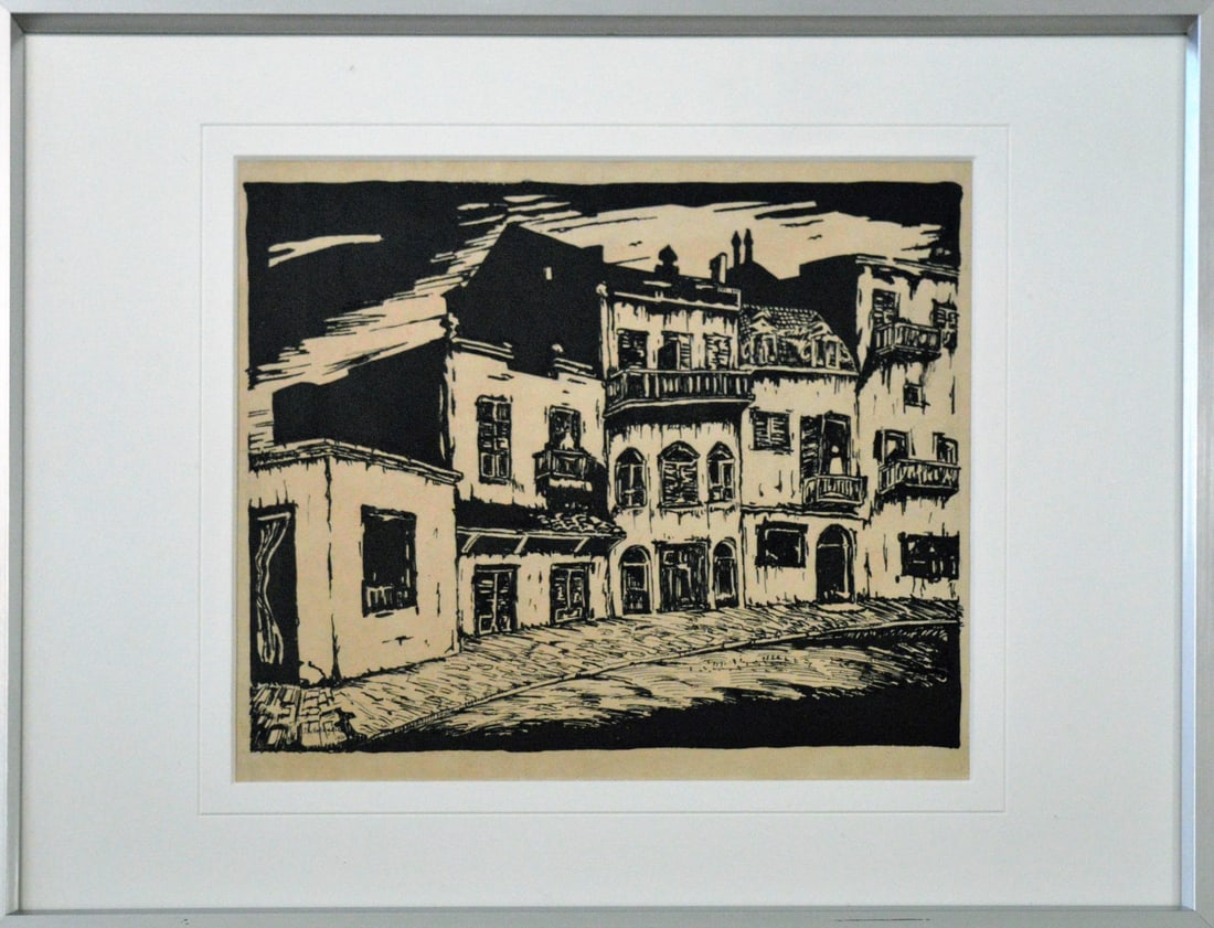 Springer, J.W. - Wood engraving - Handsigned: Hand-Signed and dated in pencil by the artist.