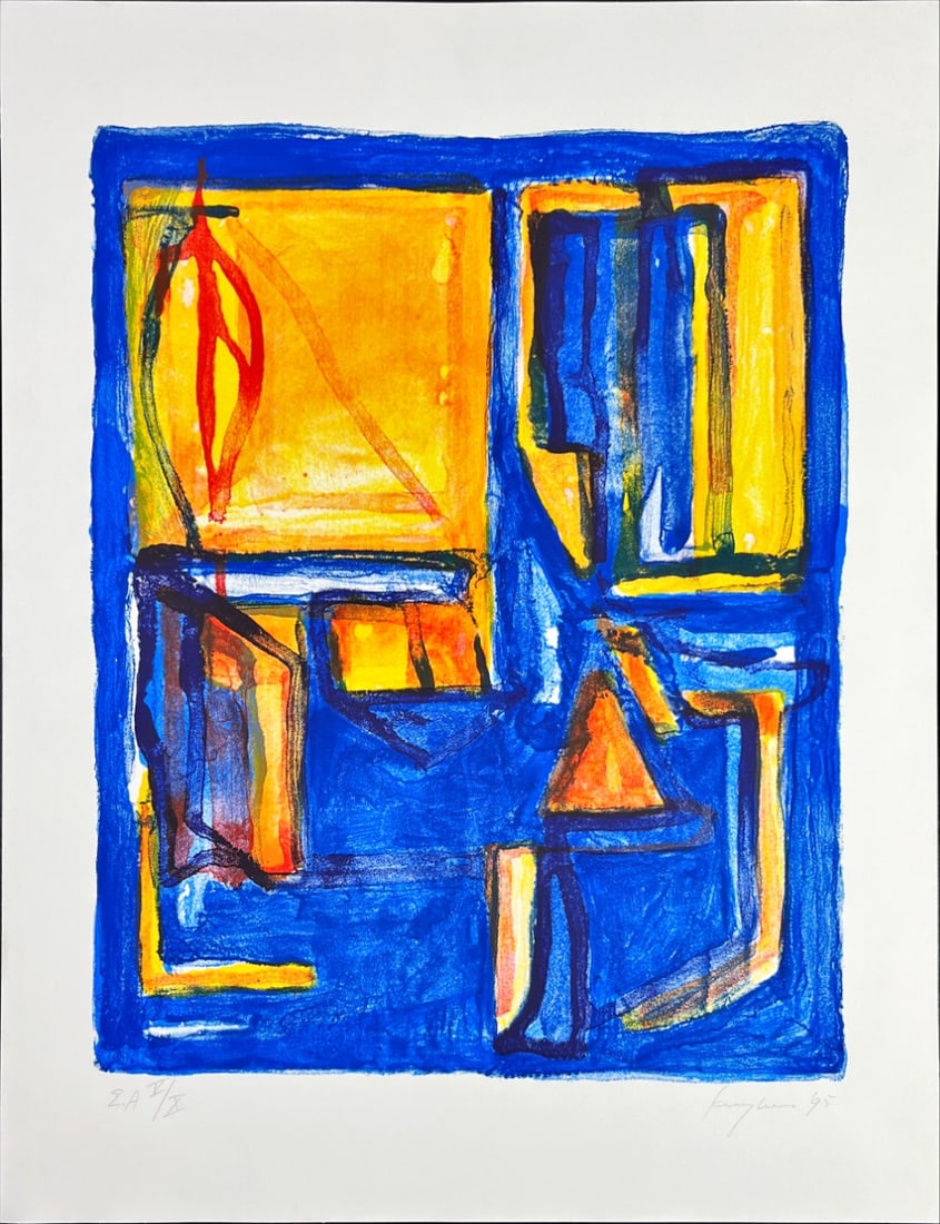 Theo Kuijpers - Lithograph - Hand signed: Theo Kuijpers 1939-Theo Kuijpers (Helmond, 1939) is a well-known painter, collagist, sculptor and graphic artist. He attended the Academy for Industrial Design in Eindhoven. He did his military