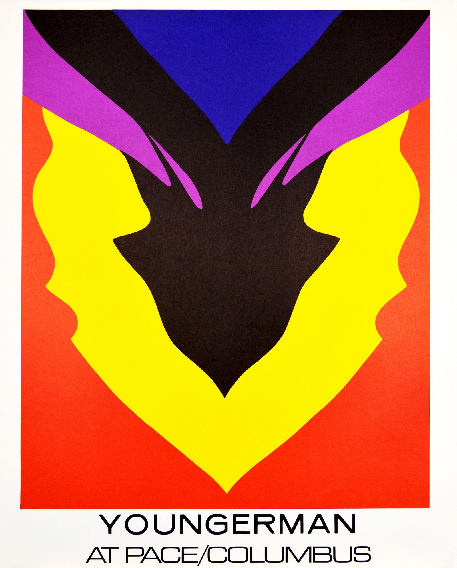 Youngerman, Jack - Silkscreen.: Affiche for the exhibision at Pace Columbus.