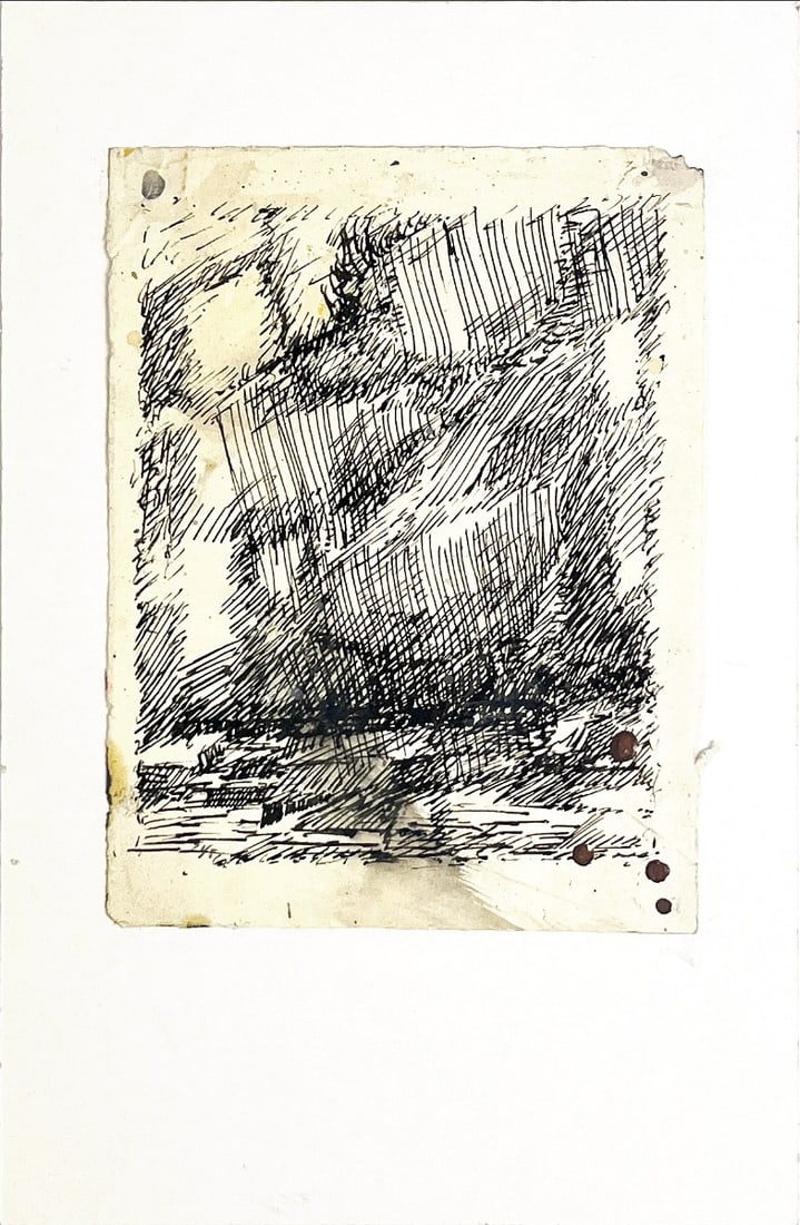 Jan Michels - Ink Drawing: Jan MIECHELS (Arnhem 1916 - 1996)As an artist, he is self-taught. In 1940, together with his brother Henk, the graphic artist, he rented the Bolkstoren, a tower of the old city wall in Arnhem and set