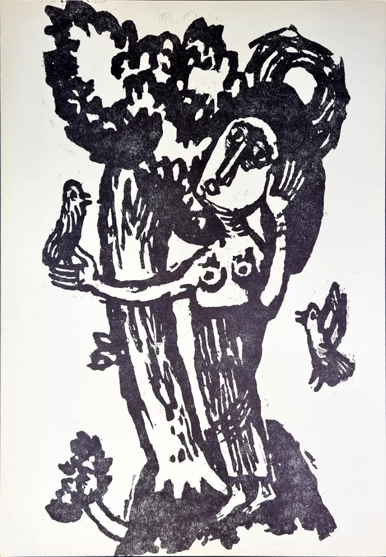 Aad de Haast - Woodblock: Aad de Haas (1920-1972)Dutch sculptor, graphic artist and painter, whose work is usually characterised as figurative expressionist.He grew up in a Catholic milieu and, after MULO, studied at the