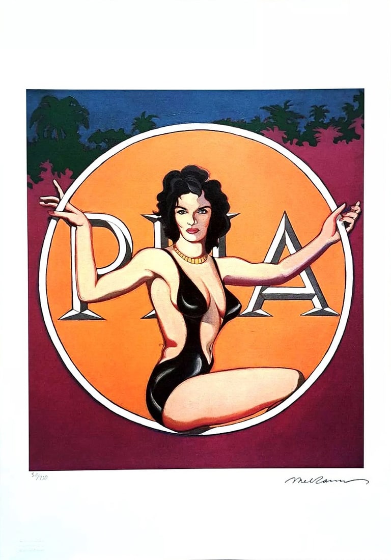 Mel Ramos - Lithograph - Hand numbered - Signed: Signed in print, numbered in pencilLimited edition number 50/250Based on the original by Mel RamosMelvin John Ramos (July 24, 1935 – October 14, 2018) was an American figurative painter, specializin