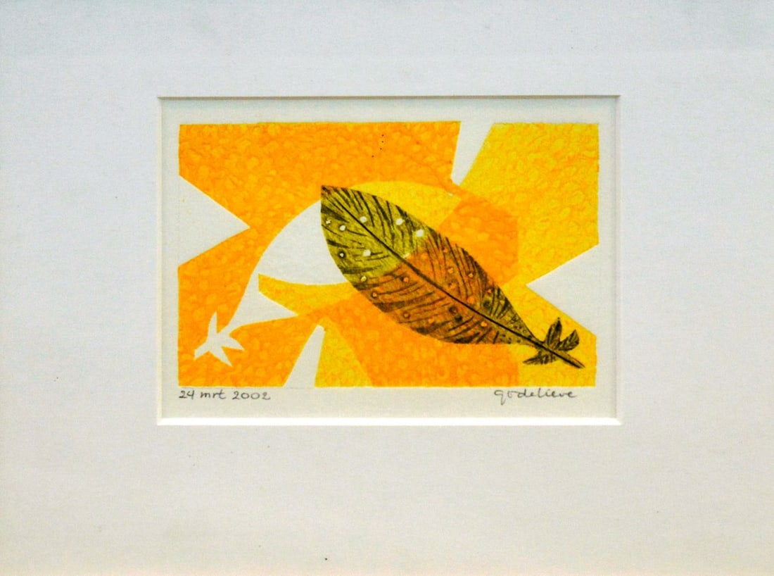 Godelieve - Etching.: Handsigned, titled and numbered. Completely framed, Passe Partout and glass.