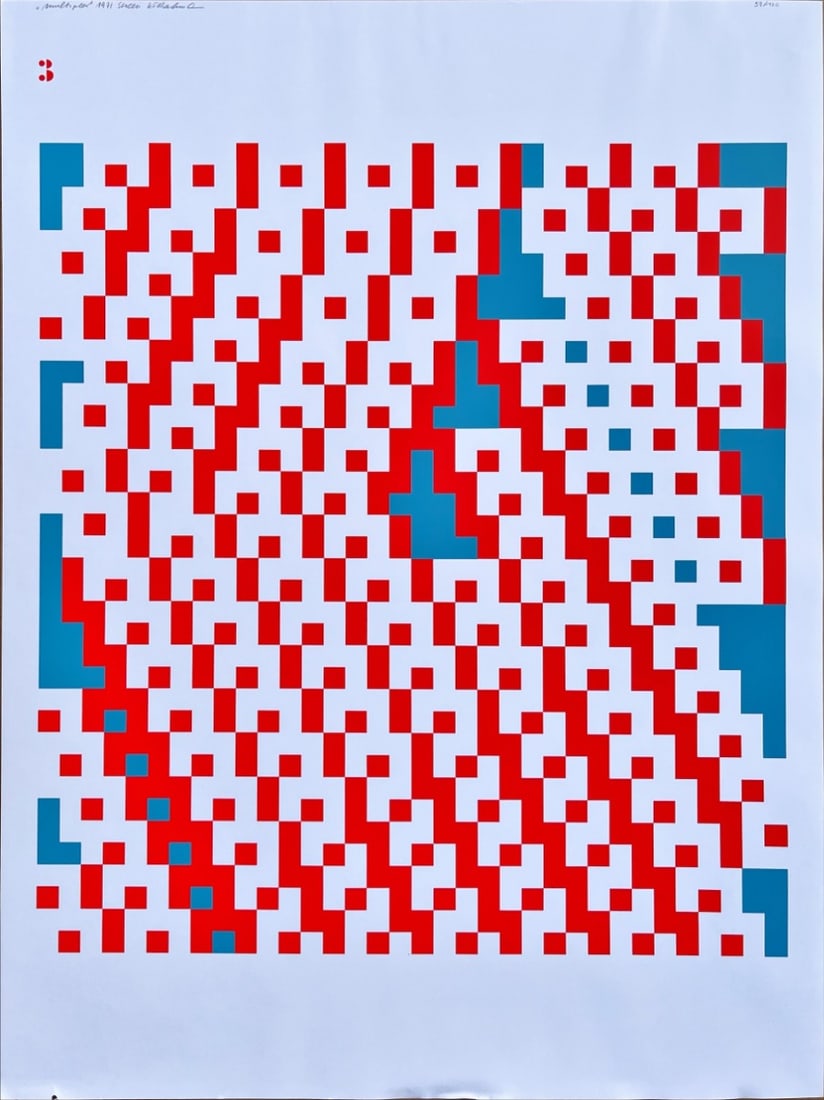 Fritz Rahmann - Silkscreen - Hand signed: Fritz Rahmann 1936-2006Fritz Rahmann (1936-2006) studied art at Düsseldorf Academy and architecture at TU Aachen. He lived and worked in the Netherlands for many years, until he moved to West Berlin