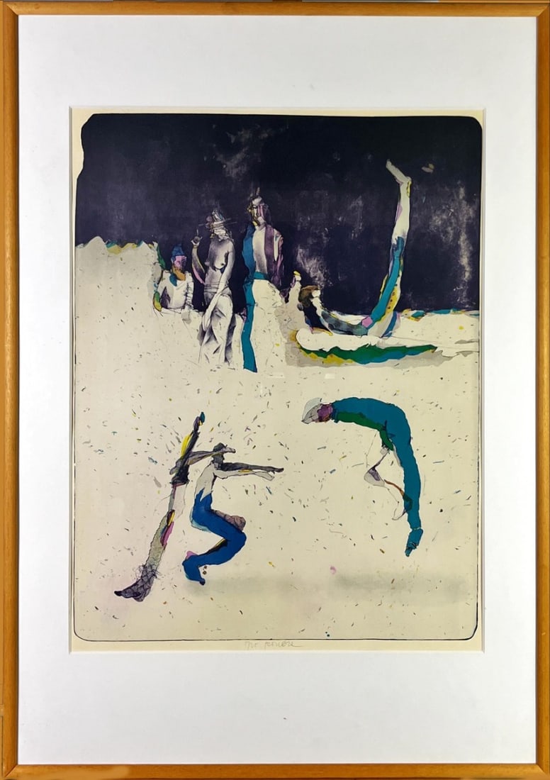 Pavel Rou?ka - Lithograph - hand signed: Pavel RouckaCzech, born 1942.Lithograph. Fully framed, with passe-partout and glassPavel Rou?ka is a Czech painter, graphic artist and illustrator. In the years 1956-1960 he studied at the Industrial