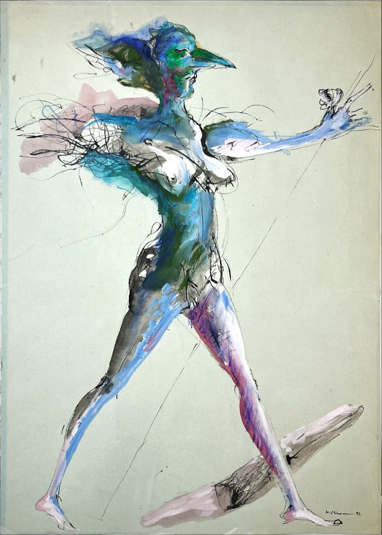 Mihai Chiuaru - Mixed Technique - Hand signed: Mihai Chiuaru is a contemporary artist, born in 1951 in Neamt, Romania. He studied fine arts and monumental painting at the National University of Arts in Bucharest. His works have been exhibited acro