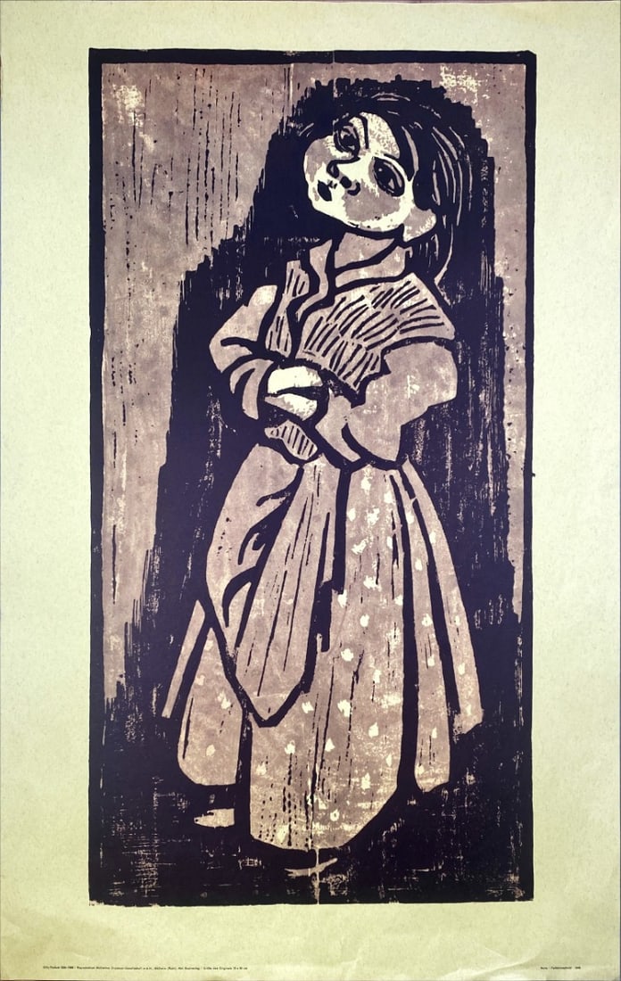 Otto Pankok - Offsetlithograph: Pankok was born in Mülheim on the Ruhr. In 1912 he began his formal training as an artist at the Art Academies in Düsseldorf and Weimar. After only a few months he left the Weimar Academy, where his