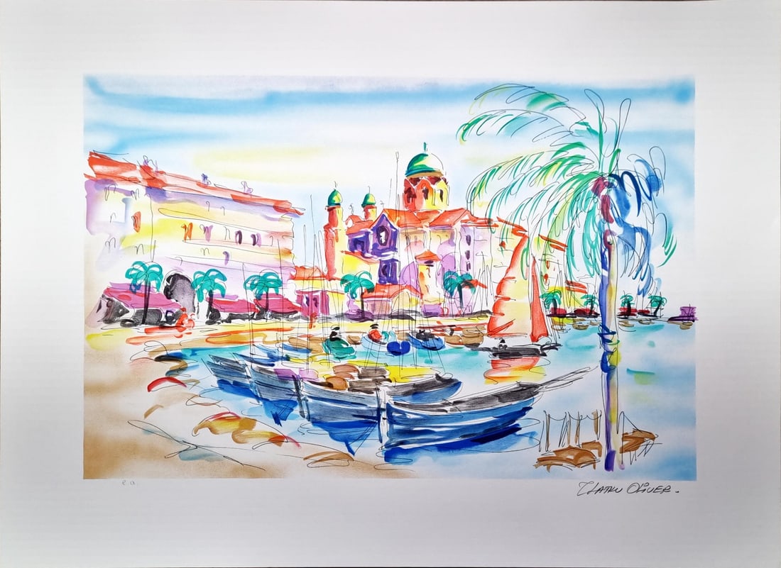 Zladku Oliver - Lithograph - Handsigned: Handsigned and numberedOliver Zladku (1952, -) French painter of Macedonian origin, born in 1952 and living in St Raphael for 25 years. Zladku exhibited in numerous galleries in the region. He has par