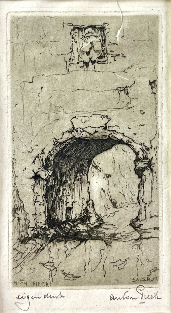 Pieck, Anton - Etching.- Hand signed (1 of 3)