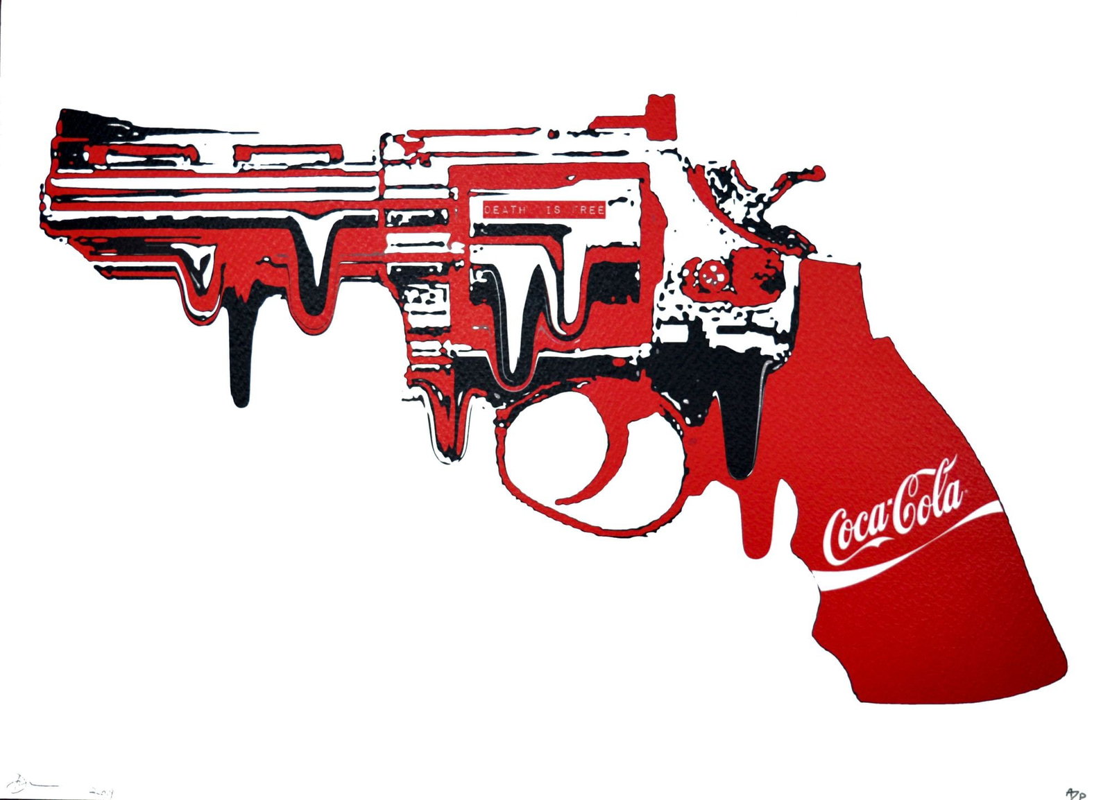 Death NYC - Silkscreen.: Hand signature by the Artist. Original certificate and golden seal included. DEATH NYC's artwork featured in galleries and streets around the world. Recently also featured in the Google Glass commerci