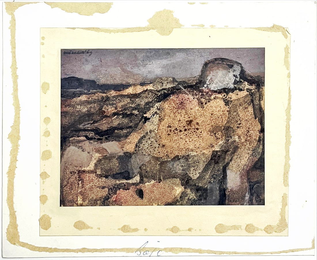 Jan Michels - Gouache - Hand signed: Artist: Miechels, Jan Title: Untitled Technique: Gouache on Handmade paper size: 13 x 17 cm. (5,1 x 6,7 inch) Framed: Not framed More Information Jan MIECHELS (Arnhem 1916