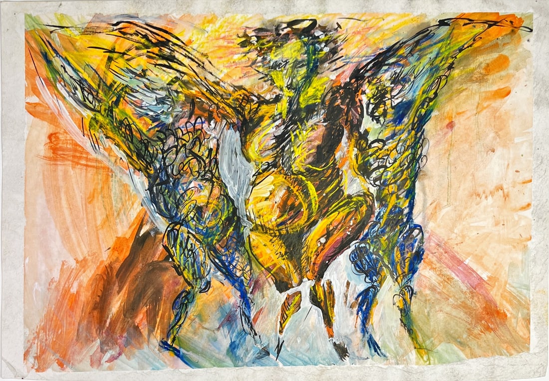 P. Mikeala - Gouache - Hand signed (1 of 1)