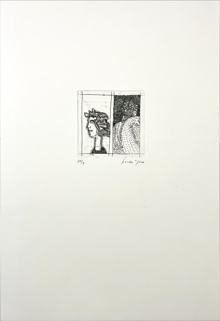 Bouke Ylstra - Etching - hand signed: Artist: Ylstra, Bouke Title: Untitled Technique: Etching on Handmade paper size: 48 x 33 cm. (18,9 x 13 inch) Framed: Not framed More Information Bouke YLSTRA (Den Haag 1933-2009 Dordrecht) Bouke