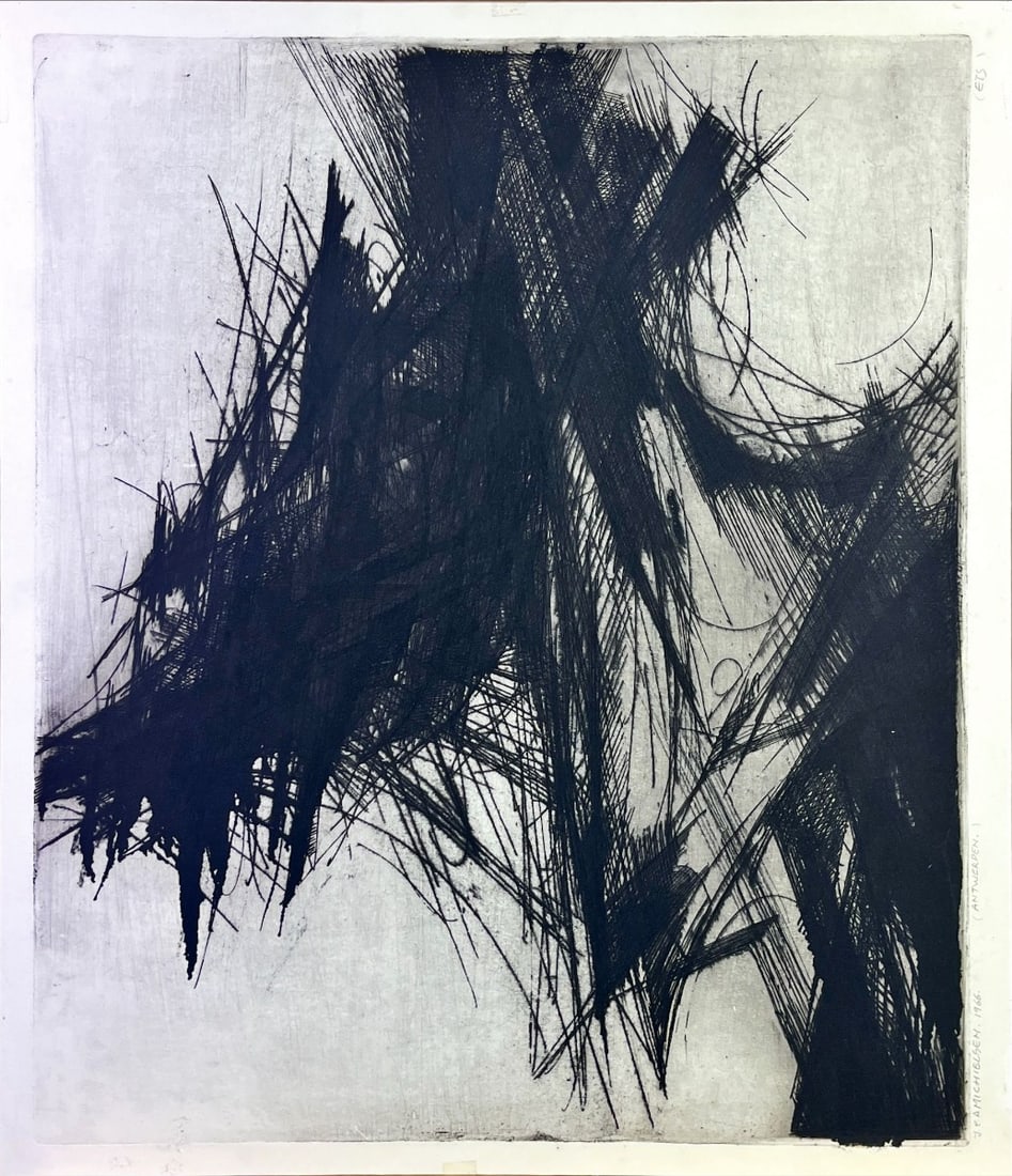 Jan (J.C.A.) Michielsen - Etching - Hand signed: Artist: Michielsen, Jan (J.C.A.) Title: Antwerpen Technique: Etching on Handmade paper size: 46,5 x 52,5 cm. (18,3 x 20,65 inch) Framed: Not framed More Information Michie