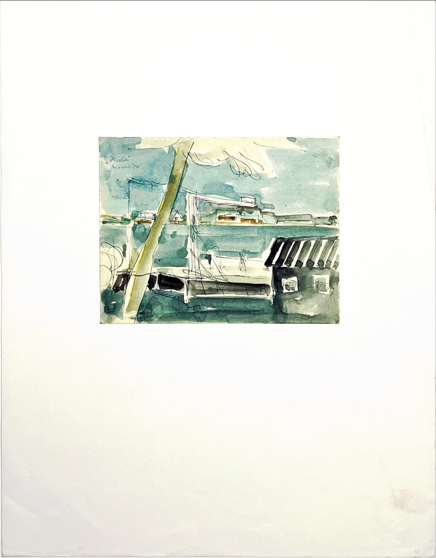 Jan Michels - Ink Drawing - Hand signed: Artist: Miechels, Jan Title: Vecht Technique: Watercolor on Handmade paper size: 11 x 14 cm. (4,35 x 5,5 inch) Framed: Not framed More Information Jan MIECHELS (Arnhem 1916