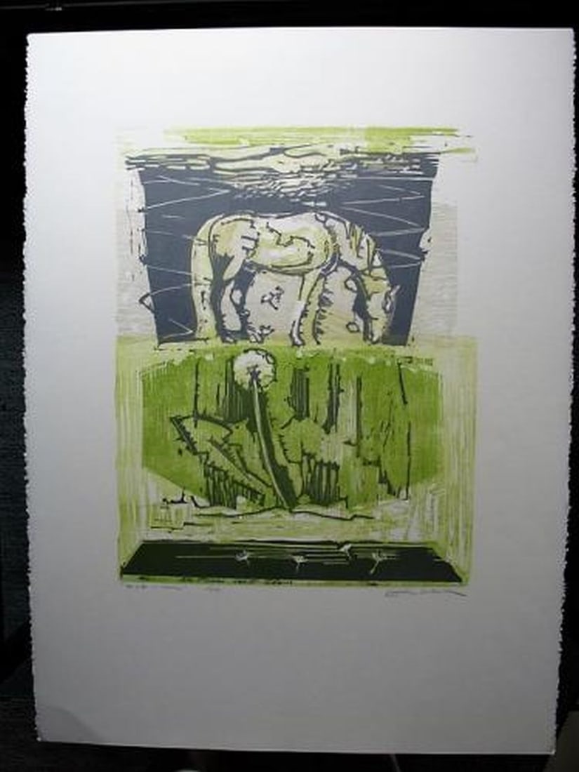 Scholten, Luuk - Linosnede - Handsigned: Artist: Scholten, Luuk Title: Wit ruin Technique: Linocut on Arches paper size: 81 x 61 cm. (31,9 x 24 inch) Framed: 0 x 0 cm. (0 x 0 inch.) More Information Handsigned and numbered. Completely