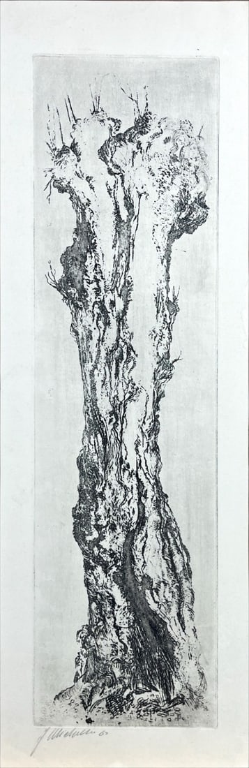 Jan (J.C.A.) Michielsen - Etching - Signed: Artist: Michielsen, Jan (J.C.A.) Title: Untitled Technique: Etching on Handmade paper size: 53,5 x 18 cm. (21,05 x 7,1 inch) Framed: Not framed More Information Michielsen
