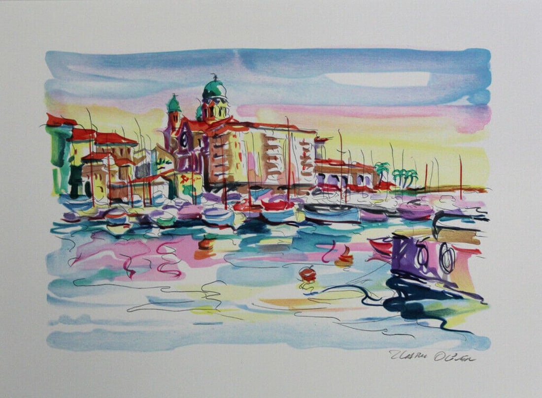 Zladku Oliver - Lithograph - Handsigned: Artist: Oliver, Zladku Title: Sur Le Havre Technique: Lithograph on Handmade paper size: 28 x 38 cm. (11 x 14,95 inch) Framed: Not framed More Information Handsigned and in