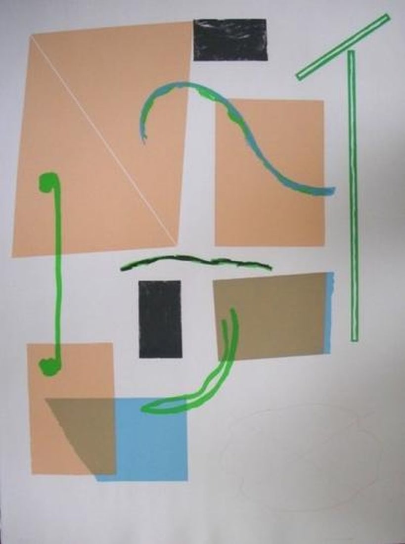 Dijkshoorn, P. - Silkscreen - Handsigned: Artist: Dijkshoorn, P. Title: Untitled Technique: Silkscreen on Handmade paper size: 85 x 70 cm. (33,45 x 27,55 inch) Framed: 0 x 0 cm. (0 x 0 inch.) More Information Hand-Signed in pencil. sku: PD956