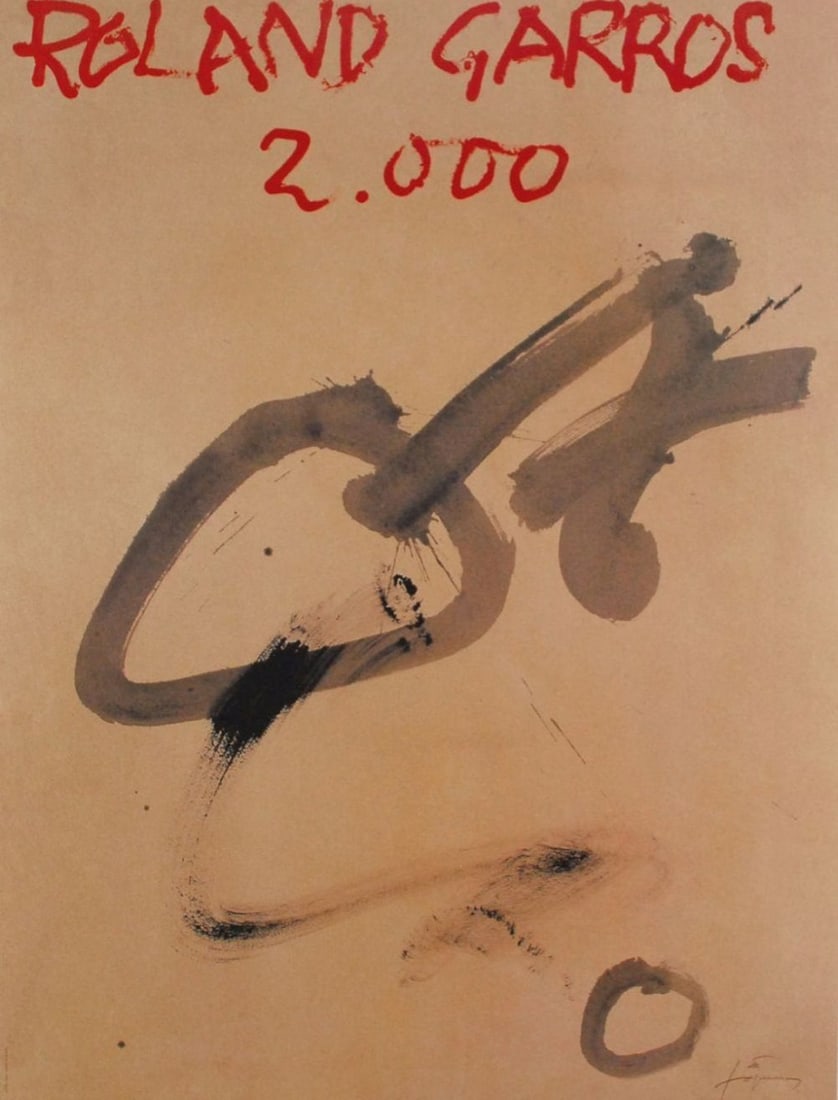 Antoni Tapies - Poster Roland Garros: Artist: Tapies, Antoni Title: Roland Garros Technique: Poster/Affiche on Smooth paper size: 75 x 57 cm. (29,55 x 22,45 inch) Framed: Not framed More Information Roland Garr