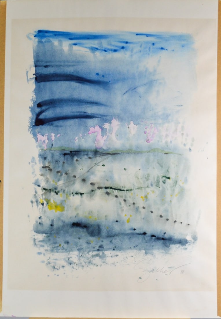 Piet Bakker - Watercolor - Handsigned: Artist: Bakker, Piet Title: Untitled Technique: Watercolor on Paper size: 100 x 70 cm. (39,35 x 27,55 inch) Framed: Not framed More Information Piet Bakker 1951-1995 Watercolor Handsigned and