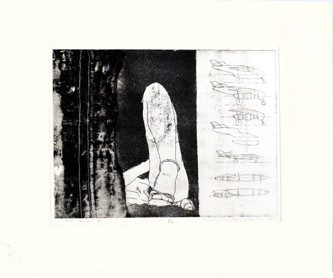Paul de Koning - Etching: Artist: Koning, Paul Title: Untitled Technique: Etching on Handmade paper size: 36,5 x 45,5 cm. (14,35 x 17,9 inch) Framed: 50 x 59,5 cm. (0 x 0 inch.) More Information