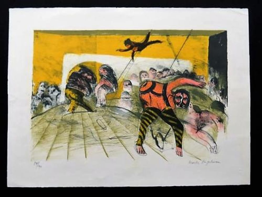Engelman - Lithograph.: Artist: Engelman Title: Circus Technique: Lithograph on Handmade paper size: 55 x 75 cm. (21,65 x 29,55 inch) Framed: Not framed More Information Hand-Signed, titled and numbered by the Artist sku: