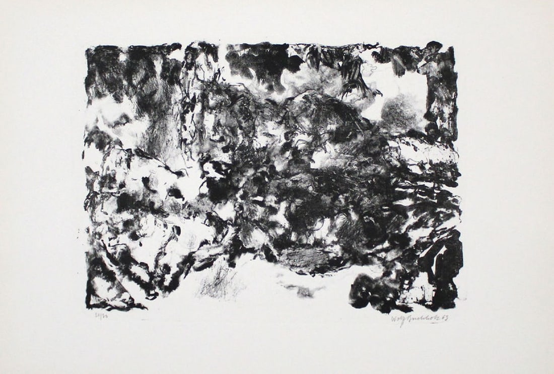 Buchholz, Wolff - Lithograph: Artist: Buchholz, Wolff Title: Wolff Buchholz - Lithograph Technique: Lithograph on BÃ¼tten, Handmade paper size: 65 x 50 cm. (25,6 x 19,7 inch) Framed: Not framed More Information Hand signed,