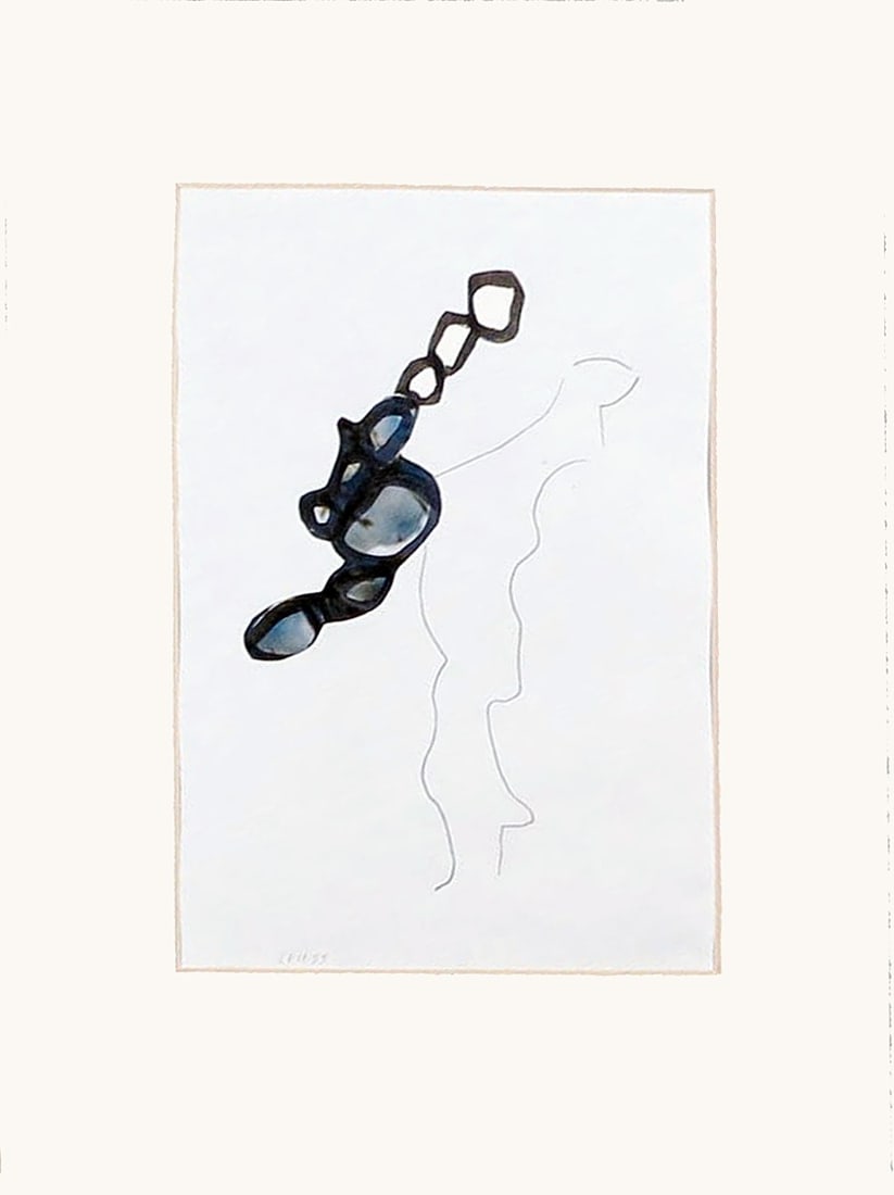 Els ter Horst - Collage: Artist: Horst, Els ter Title: Afscheid Technique: Collage on Handmade paper size: 23,5 x 16 cm. (9,25 x 6,3 inch) Framed: 34 x 25 cm. (0 x 0 inch.) More Information