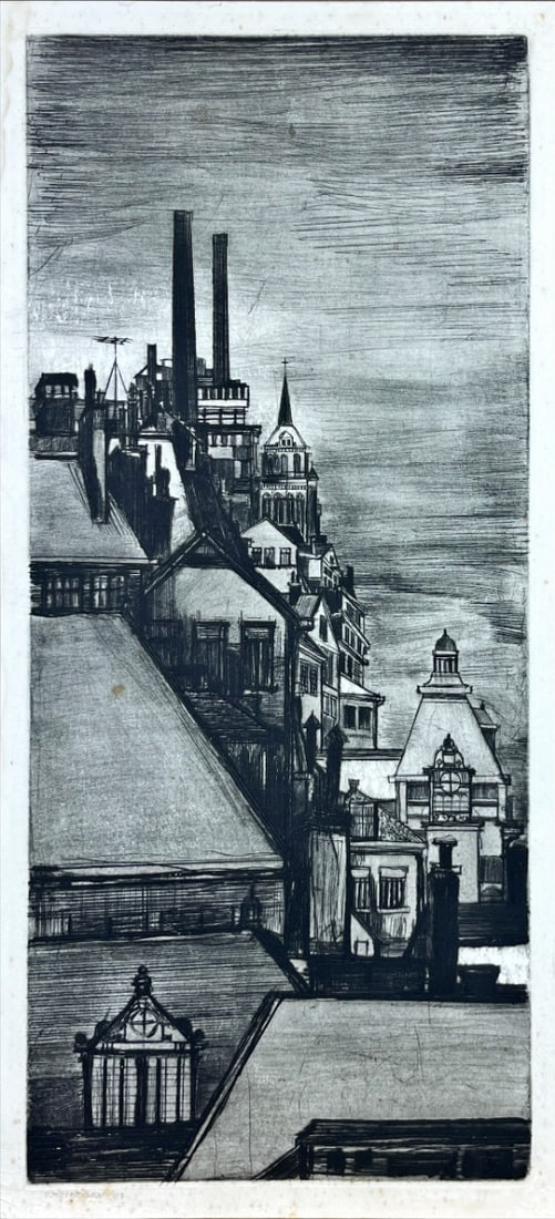 Jan (J.C.A.) Michielsen - Etching - Hand signed: Artist: Michielsen, Jan (J.C.A.) Title: Untitled Technique: Etching on Handmade paper size: 52 x 25 cm. (20,45 x 9,85 inch) Framed: Not framed More Information Michielsen,