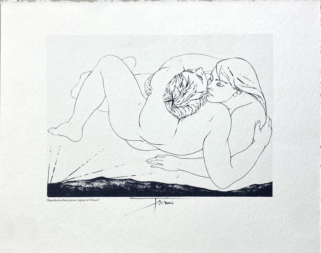 Pierre-Yves Trémois - Lithograph - signed: Artist: TrÃ©mois, Pierre-Yves Title: Le Couple Technique: Lithograph on Handmade paper size: 28 x 36 cm. (11 x 14,15 inch) Framed: Not framed More Information Pierre-Yves Tremois , 1921 -
