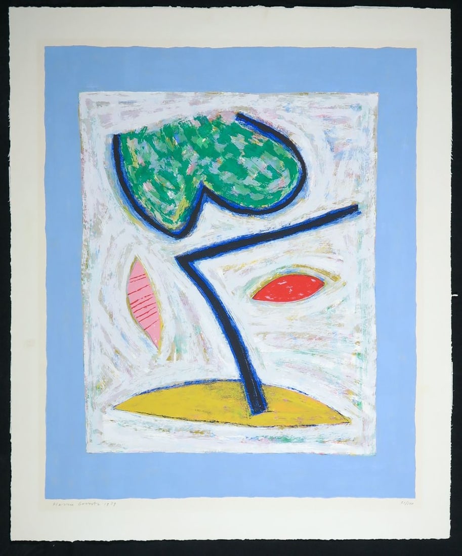Gerritz, Harrie - Silkscreen Handsigned: Artist: Gerritz, Harrie Title: No Title Technique: Silkscreen on Fine art paper size: 75 x 62 cm. (29,55 x 24,4 inch) Framed: 0 x 0 cm. (0 x 0 inch.) More Information Handsigned and numberd in pencil
