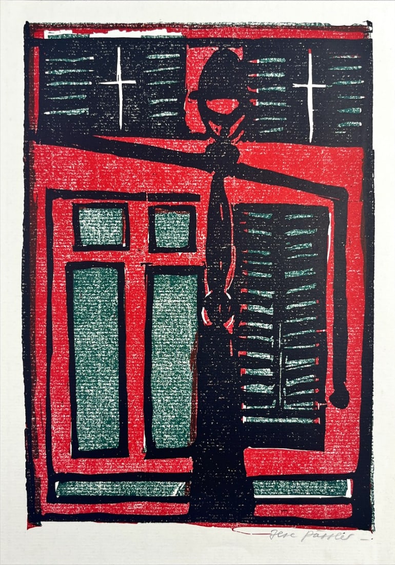 Ilse Pässler - Linocut - Hand signed: Artist: PÃ¤ssler, Ilse Title: Untitled Technique: Linocut on Handmade paper size: 32 x 23 cm. (12,6 x 9,05 inch) Framed: Not framed More Information Great Linocut print by