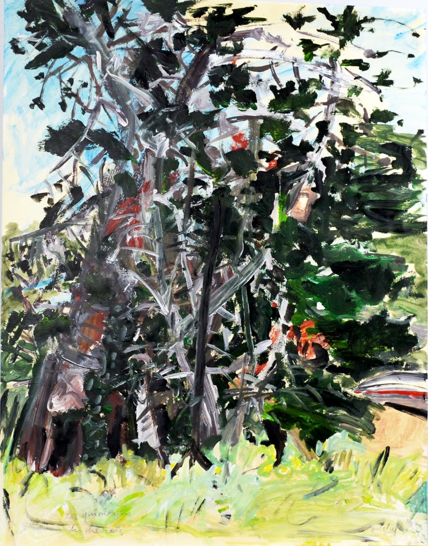 Godelief Geunts - Gouache: Artist: Geunts, Godelief Title: Unreadable Technique: Gouache on Handmade paper size: 65 x 50 cm. (25,6 x 19,7 inch) Framed: Not framed More Information Handsigned, titled and dated. Comes from the