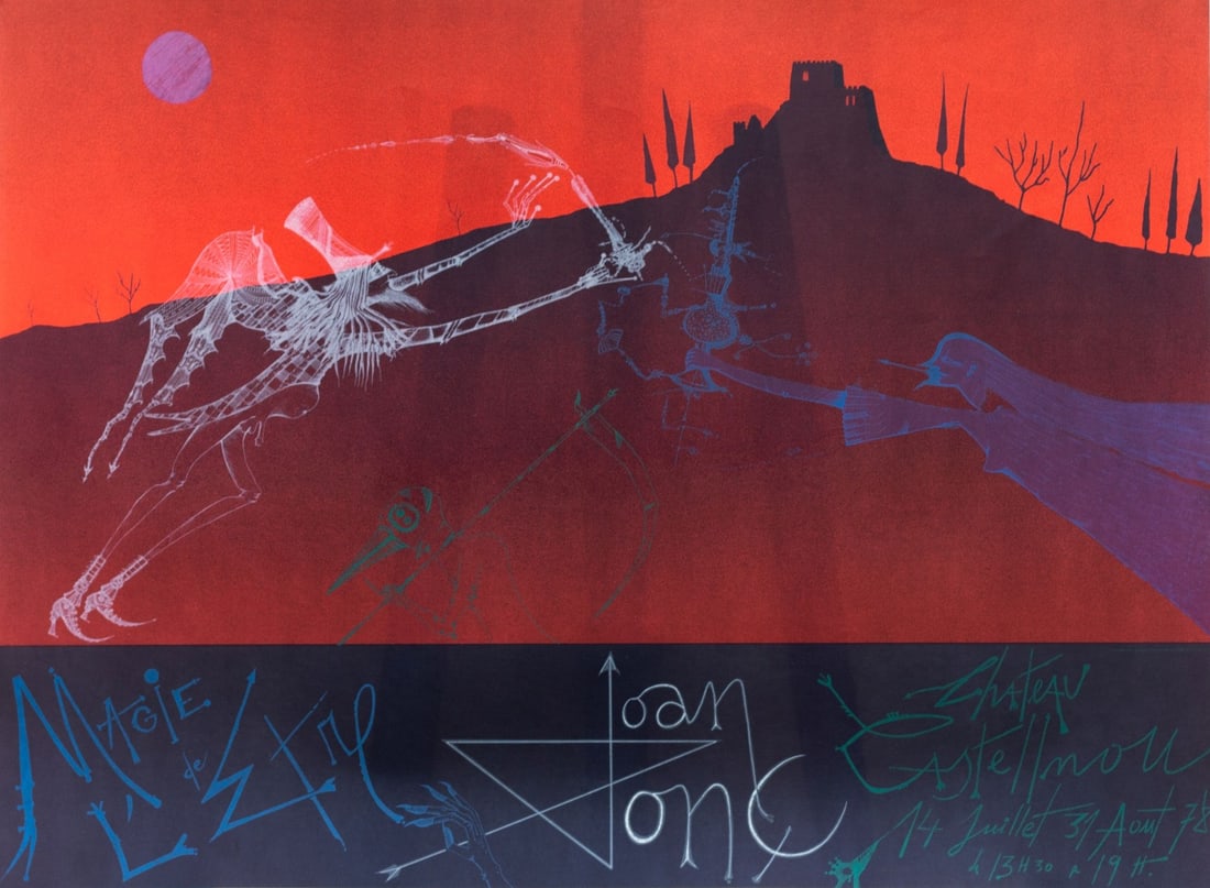 Ponç, Joan - Lithograph: Artist: Ponç, Joan Title: Casellnou Technique: Lithograph on Fine art paper size: 56 x 76 cm. (22,05 x 29,9 inch) Framed: Not framed More Information Exhibition Affiche. Very rare. sku: JP0778