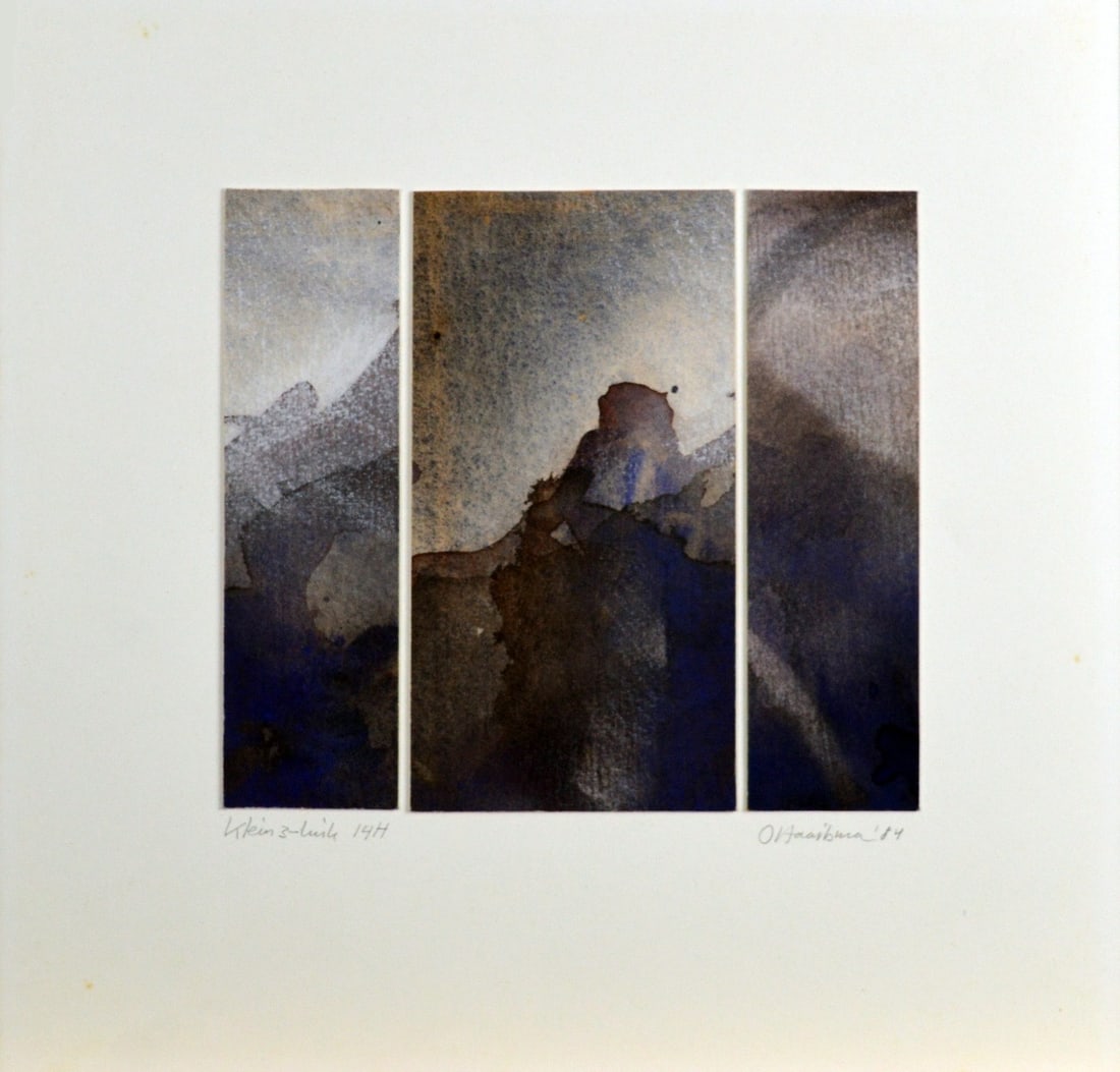 O. Haaitsma - Watercolor - Handsigned: Artist: Haaitsma, O. Title: Klein 3-luik 14H Technique: Watercolor on Painter's Cardboard size: 19 x 21,5 cm. (7,5 x 8,45 inch) Framed: 34 x 35 cm. (0 x 0 inch.) More Informati