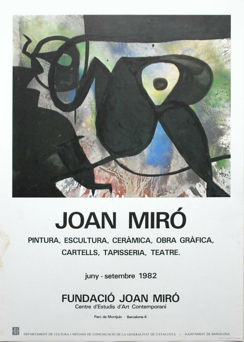 Miro, Joan - Poster: Artist: MirÃ³, Joan Title: FundaciÃ³ Joan MirÃ³ Technique: Poster/Affiche on Smooth paper size: 70 x 50 cm. (27,55 x 19,7 inch) Framed: Not framed More Information Exhibiti