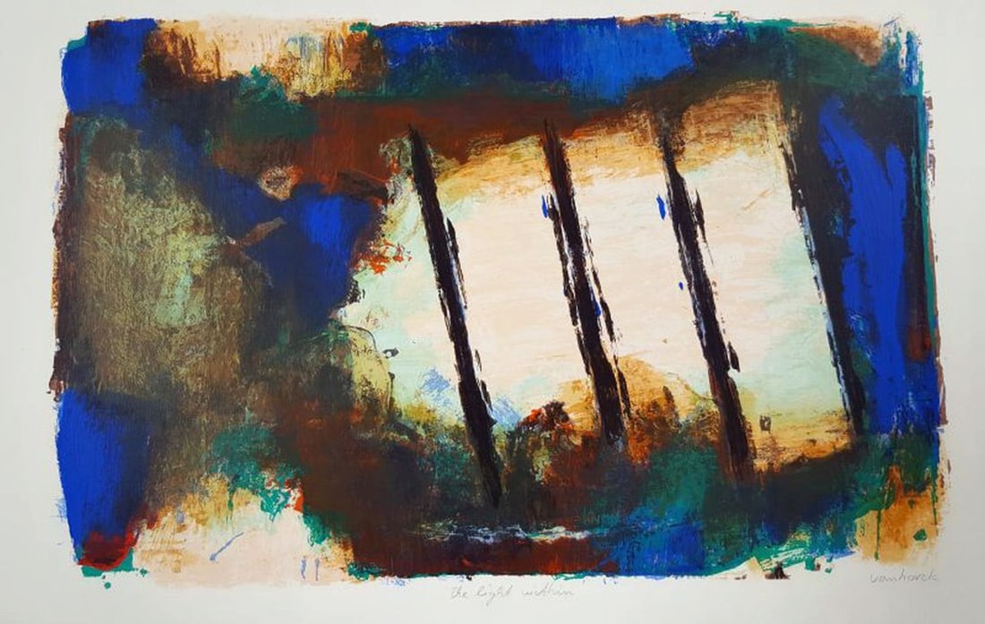 VanHorck, Hans - Silkscreen: Artist: VanHorck, Hans Title: The light within Technique: Silkscreen on Arches paper size: 63 x 87,5 cm. (24,8 x 34,45 inch) Framed: Not framed More Information sku: HVH715
