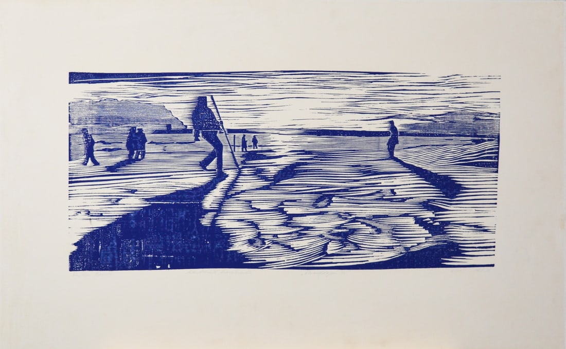 Günther Hans Karl Borst - Wood block Hand Signed: Artist: Borst, Günther Hans Karl Title: Stranddagen Technique: Wood block on Paperboard size: 49,5 x 80 cm. (19,5 x 31,5 inch) Framed: Not framed More Information sku: GB2002