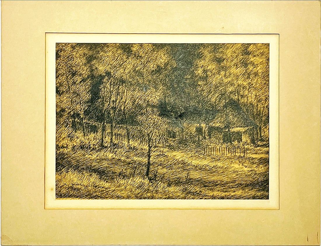 Jan Michels - Ink Drawing - Hand signed: Artist: Miechels, Jan Title: Untitled Technique: Ink drawing on Handmade paper size: 20 x 26 cm. (7,85 x 10,25 inch) Framed: 25 x 32 cm. (0 x 0 inch.) More Information<